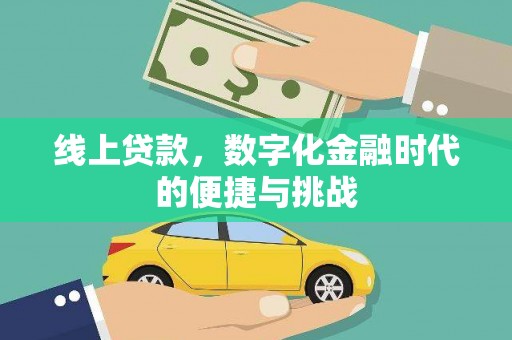 广水线上贷款，数字化金融时代的便捷与挑战