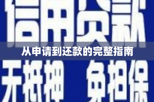 广水从申请到还款的完整指南