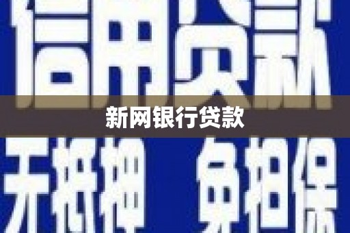广水新网银行贷款