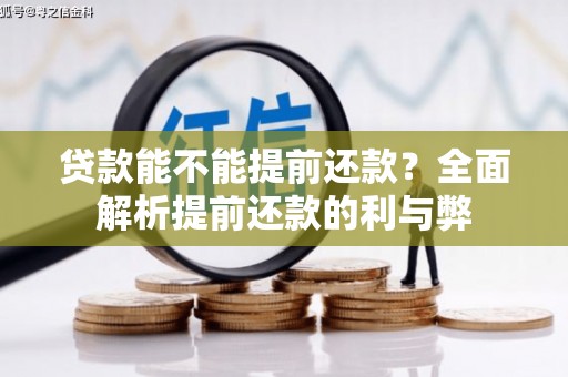 广水贷款能不能提前还款？全面解析提前还款的利与弊