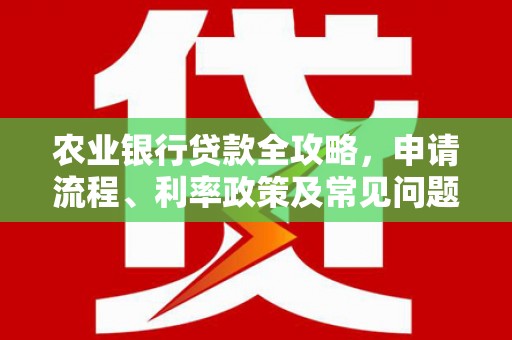 广水农业银行贷款全攻略，申请流程、利率政策及常见问题解析