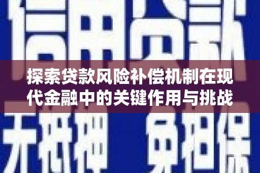广水探索贷款风险补偿机制在现代金融中的关键作用与挑战