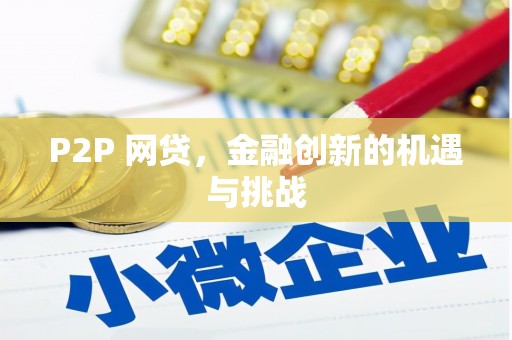 广水P2P 网贷，金融创新的机遇与挑战