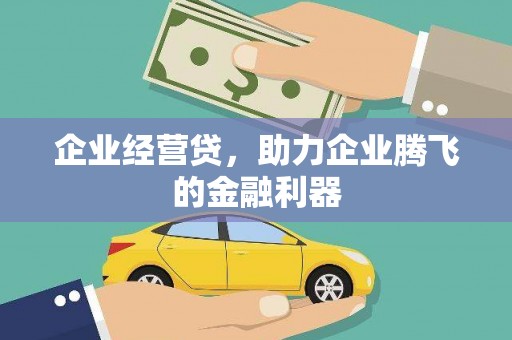 广水企业经营贷，助力企业腾飞的金融利器