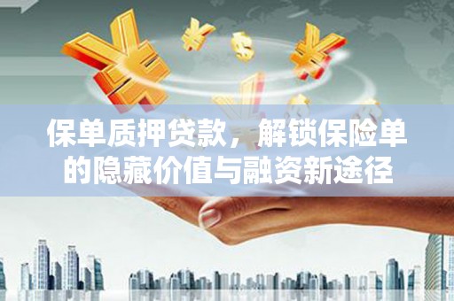 广水保单质押贷款，解锁保险单的隐藏价值与融资新途径