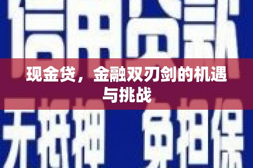 广水现金贷，金融双刃剑的机遇与挑战