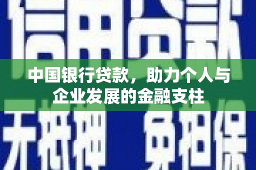 广水中国银行贷款，助力个人与企业发展的金融支柱