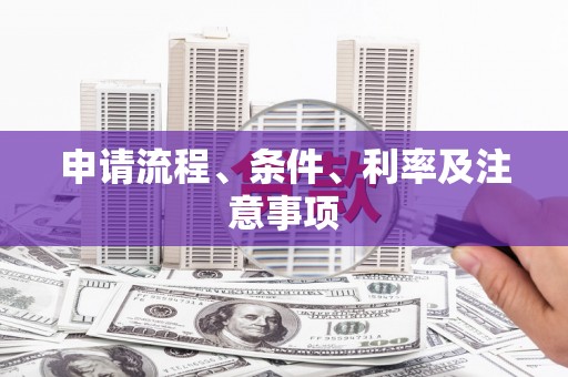 广水申请流程、条件、利率及注意事项
