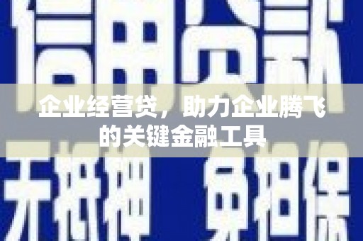 广水企业经营贷，助力企业腾飞的关键金融工具
