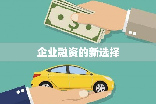 广水企业融资的新选择