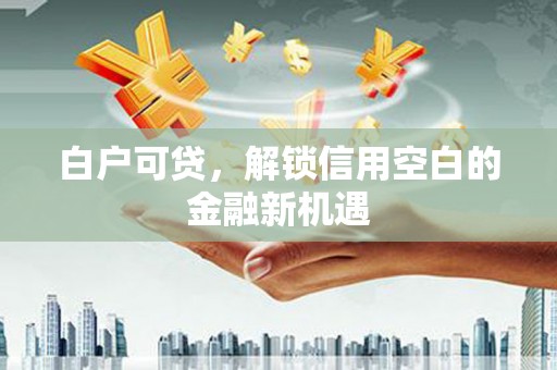 广水白户可贷，解锁信用空白的金融新机遇