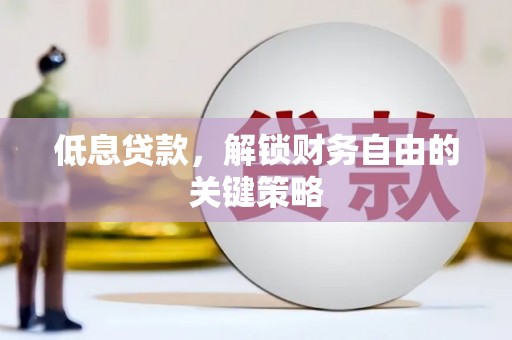广水低息贷款，解锁财务自由的关键策略