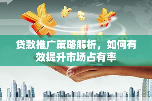 广水贷款推广策略解析，如何有效提升市场占有率
