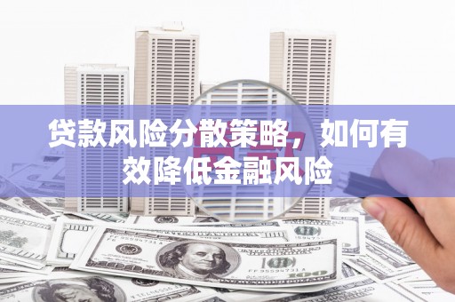 广水贷款风险分散策略，如何有效降低金融风险