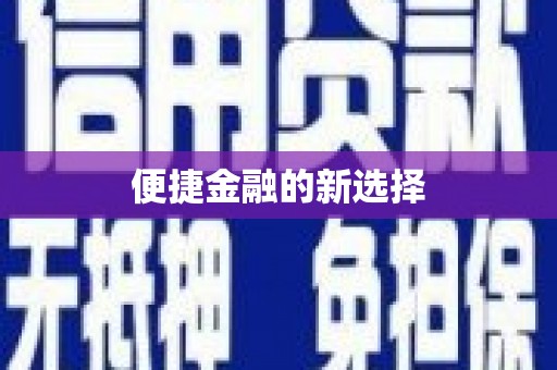 广水便捷金融的新选择
