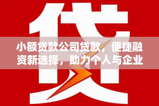 广水小额贷款公司贷款，便捷融资新选择，助力个人与企业成长