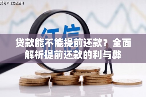 广水贷款能不能提前还款？全面解析提前还款的利与弊