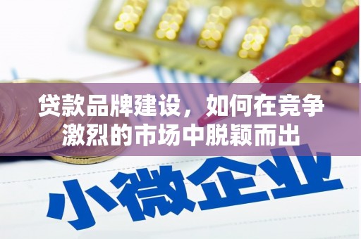 广水贷款品牌建设，如何在竞争激烈的市场中脱颖而出