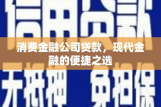 广水消费金融公司贷款，现代金融的便捷之选