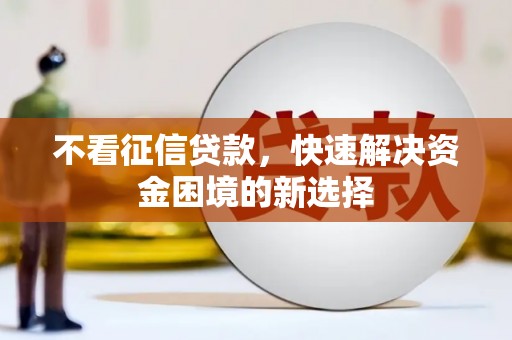 广水不看征信贷款，快速解决资金困境的新选择
