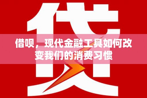 广水借呗，现代金融工具如何改变我们的消费习惯