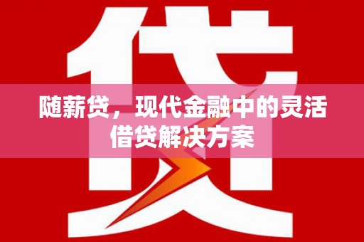 广水随薪贷，现代金融中的灵活借贷解决方案