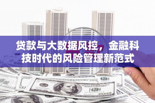 广水贷款与大数据风控，金融科技时代的风险管理新范式
