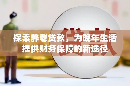 广水探索养老贷款，为晚年生活提供财务保障的新途径