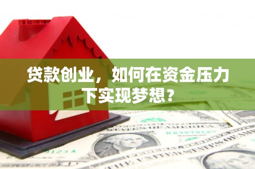广水贷款创业，如何在资金压力下实现梦想？