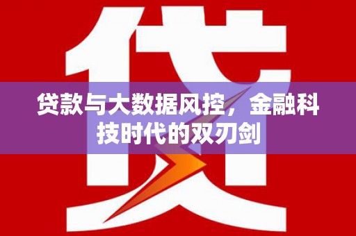 广水贷款与大数据风控，金融科技时代的双刃剑