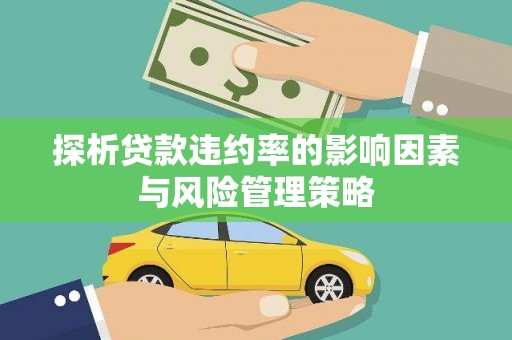 广水探析贷款违约率的影响因素与风险管理策略