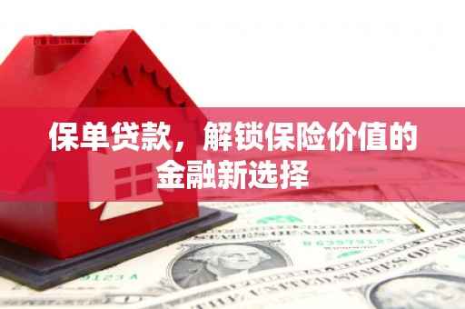 广水保单贷款，解锁保险价值的金融新选择