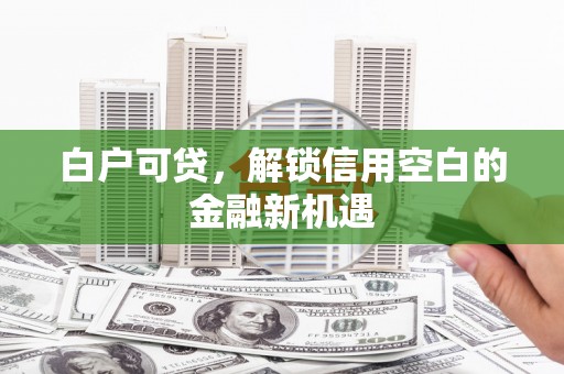 广水白户可贷，解锁信用空白的金融新机遇