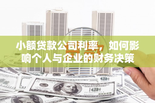 广水小额贷款公司利率，如何影响个人与企业的财务决策