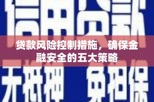 广水贷款风险控制措施，确保金融安全的五大策略