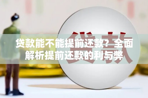 广水贷款能不能提前还款？全面解析提前还款的利与弊
