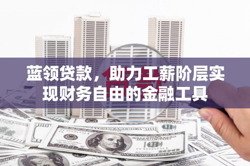 广水蓝领贷款，助力工薪阶层实现财务自由的金融工具