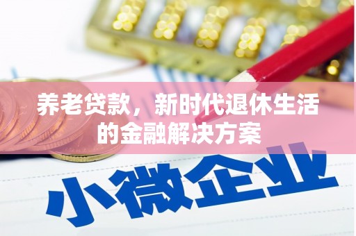 广水养老贷款，新时代退休生活的金融解决方案