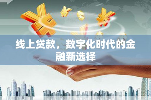 广水线上贷款，数字化时代的金融新选择