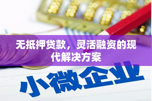 广水无抵押贷款，灵活融资的现代解决方案