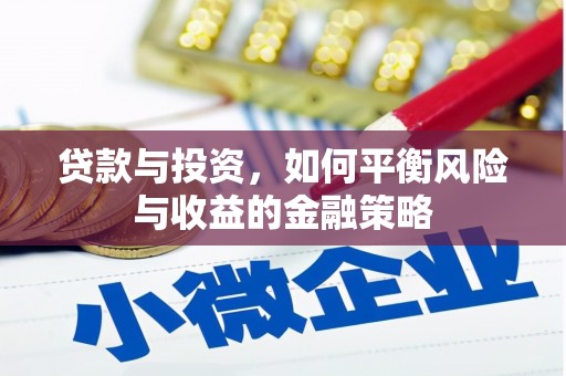 广水贷款与投资，如何平衡风险与收益的金融策略