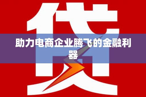 广水助力电商企业腾飞的金融利器
