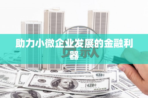 广水助力小微企业发展的金融利器