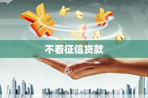 广水不看征信贷款