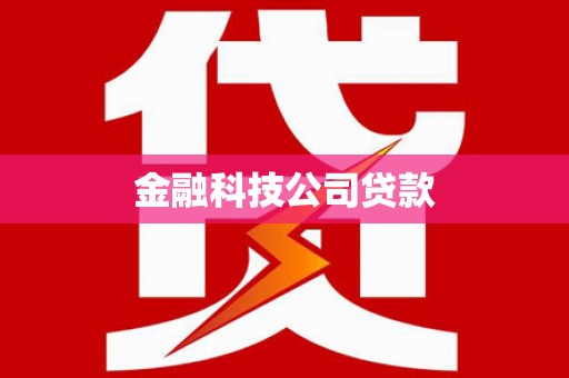 广水金融科技公司贷款