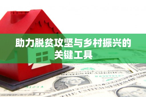 广水助力脱贫攻坚与乡村振兴的关键工具