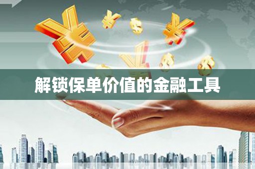 广水解锁保单价值的金融工具