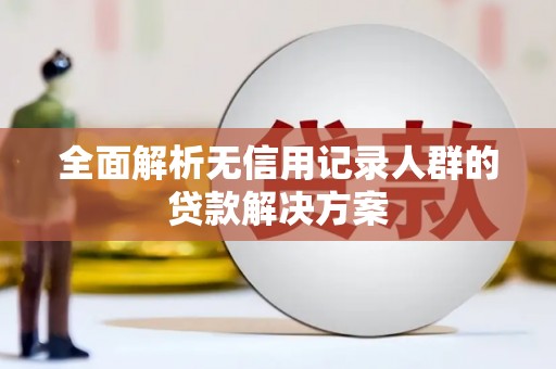广水全面解析无信用记录人群的贷款解决方案